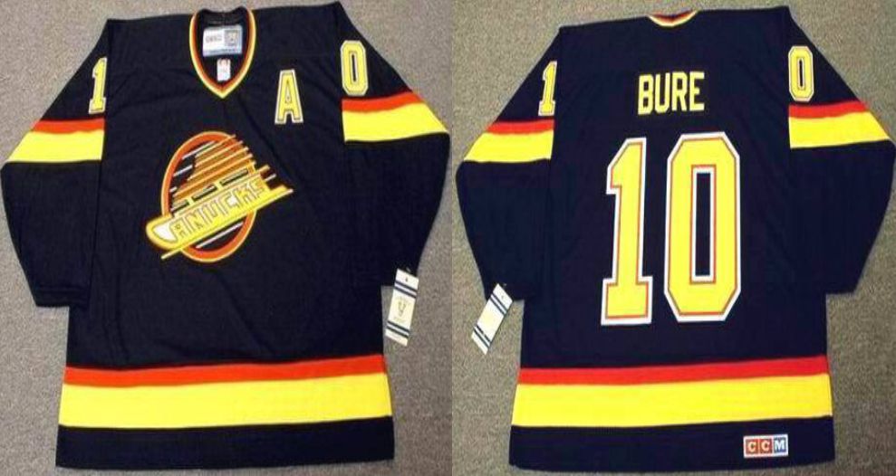 2019 Men Vancouver Canucks #10 Bure Black CCM NHL jerseys->vancouver canucks->NHL Jersey